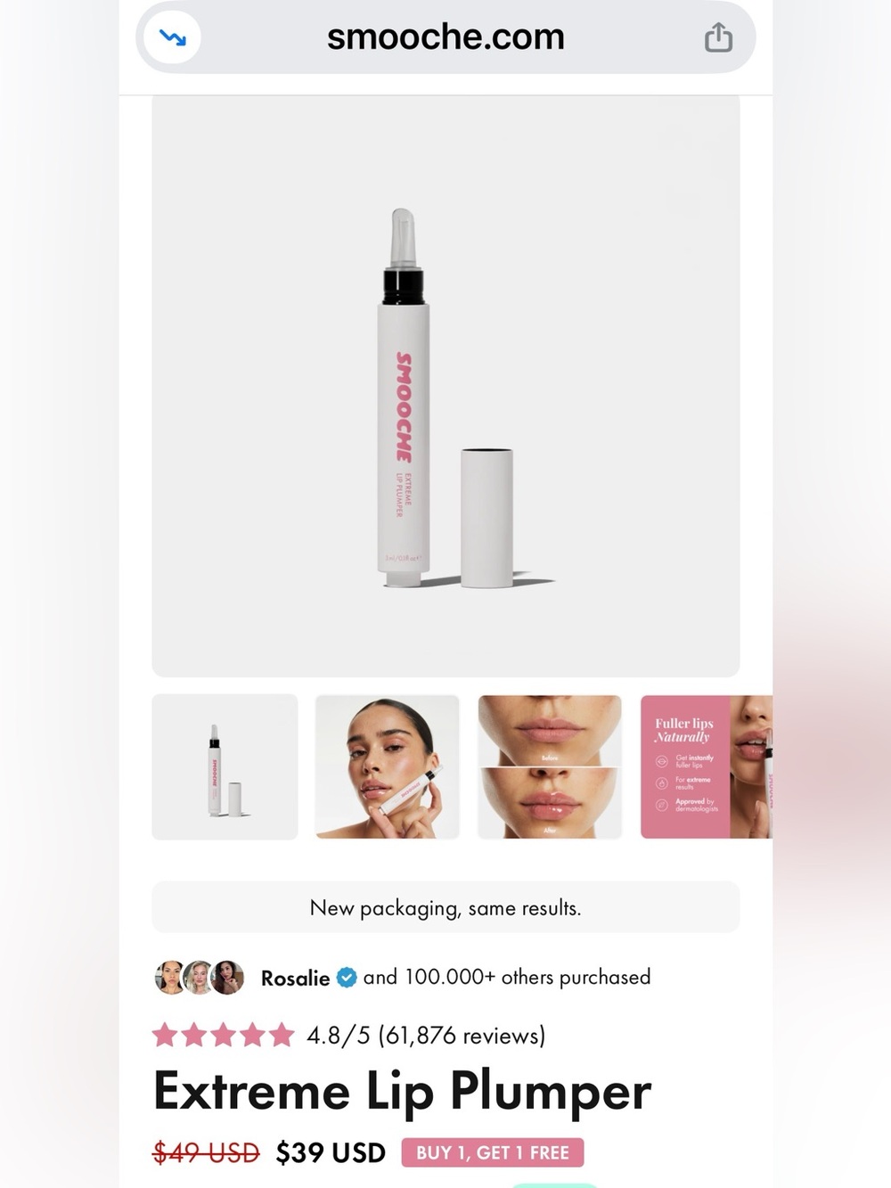 Smooche Extreme Lip Plumper (3 tubes) — clear
